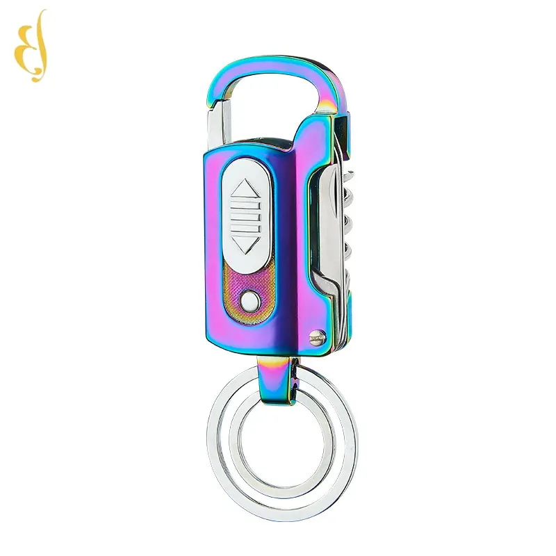 תכליתי יין אישית usb הצלת keychain התאמת lighter עבור חיצוני