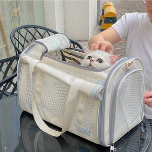 Sac à dos/sac à main pour animaux de compagnie en polyester monochrome Zhejiang, pour transport transfrontalier, utilisation en voiture, porté épaule ou croisé, pour chats et chiens - Product Image 5