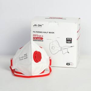 Masker wajah pelindung bersertifikasi CE, <span class=keywords><strong>Respirator</strong></span> pelindung debu dengan katup sekali pakai EN 149 <span class=keywords><strong>FFP1</strong></span> FFP2 FFP3 - Product Image 4