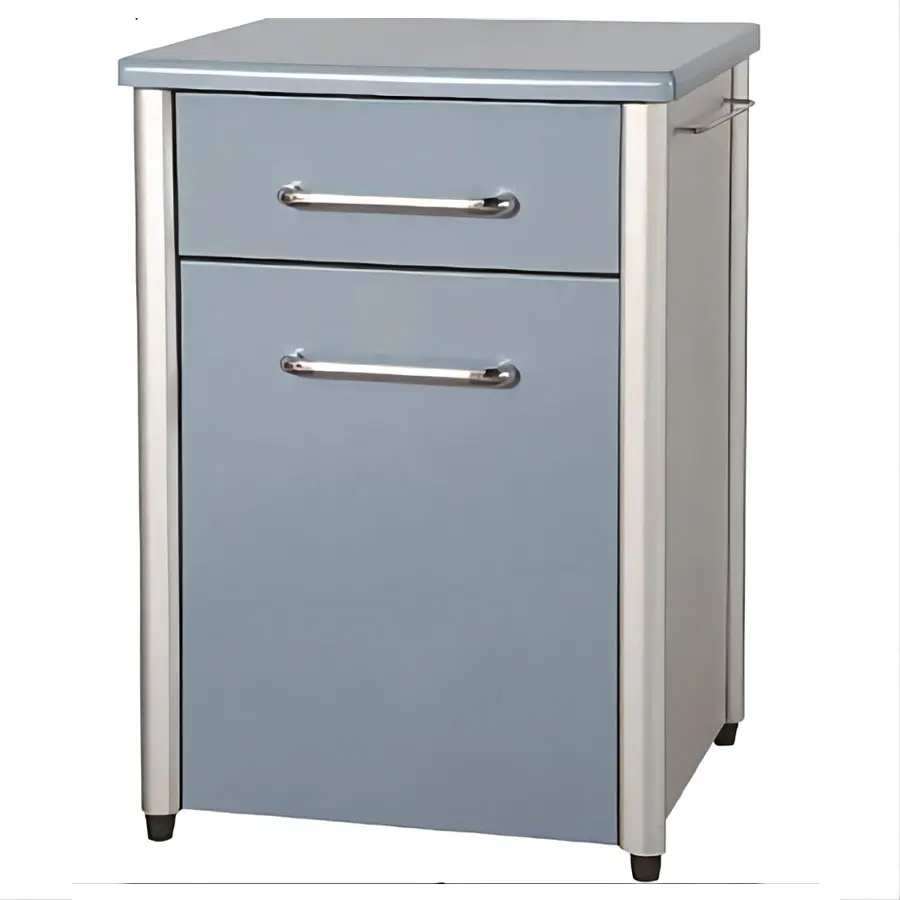 Aluminum Wood ABS Plastic Bedside Cabinet Medical Bedside Cabinet With Lock Hospital Ward Bedside Table