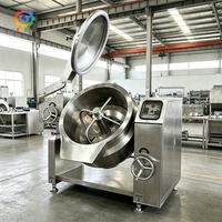 Marmite de cuisson industrielle électrique en acier inoxydable 304, chaudière à double enveloppe certifiée CE 50L-600L pour la torréfaction du café et la fabrication de pop-corn