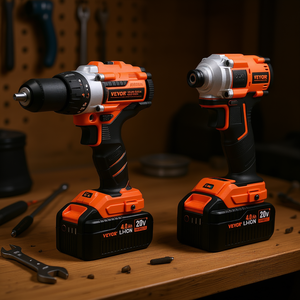 Perceuse à percussion sans fil Vevor 20V 4.0Ah avec batterie, kit d'outils électriques pour le bricolage - Product Image 2