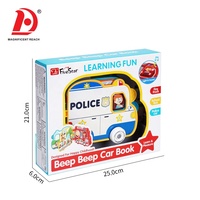 HUADA Vente en gros Nouveautés Livres interactifs pour bébés Voitures électriques de dessin animé Jouets éducatifs pour l'apprentissage précoce des enfants