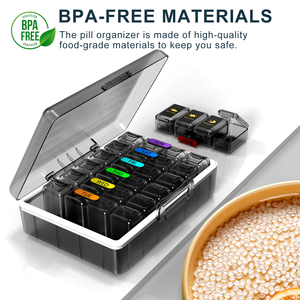 Gujia Japanese Daily Pill Box/Medizin Organizer Flip Top 28 Fächer Kunststoff Pillen box <span class=keywords><strong>Birth</strong></span> <span class=keywords><strong>Control</strong></span> <span class=keywords><strong>Pills</strong></span> Aufbewahrung sbox - Product Image 5