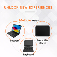 Étui de clavier flottant magnétique sans fil avec pavé tactile par Laudtec pour iPad Air 4e/5e génération 11 pouces