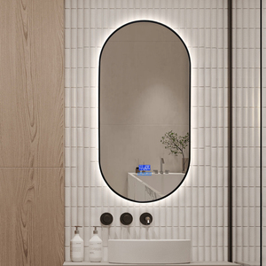 <span class=keywords><strong>Espejo</strong></span> de <span class=keywords><strong>baño</strong></span> LED de forma ovalada con marco de metal Espejos de <span class=keywords><strong>baño</strong></span> montados en la pared con <span class=keywords><strong>luz</strong></span> LED - Product Image 1