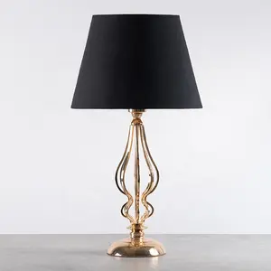 Lampe de chevet en métal doré, décoration de Villa d'hôtel post-moderne, lampe de bureau de luxe