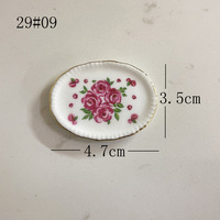 Nouvel Arrivage – Ensemble de Vaisselle en Céramique Faite Main Écologique avec Motif Alphabet Cartoon Miniature, Échelle 1:12, pour Maison de Poupée