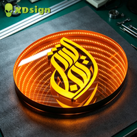 Xdsign Boîte à lumière publicitaire rectangulaire en aluminium personnalisable rapide, miroir infini multicouche, LED, acrylique semi-transparent, ultra-mince