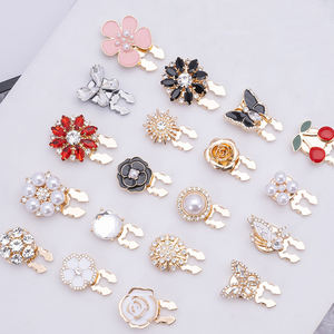 男性用ボタンカバーカフスシャツ用カスタムパールラインストーン装飾亜鉛合金メッキ環境に優しい女性用 - Product Image 3