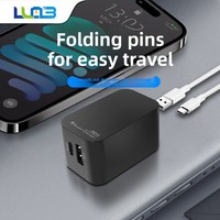 Adaptateur de charge rapide USB + Type-C double port 30W PD, pliable, portable, sûr, charge rapide pour smartphone et appareil photo