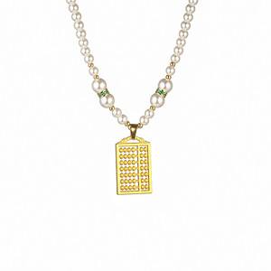 Chinese Style Abacus Necklace For Women Zinc Alloy Pendant Sweater Chain Gift Jewelry - Product Image 5