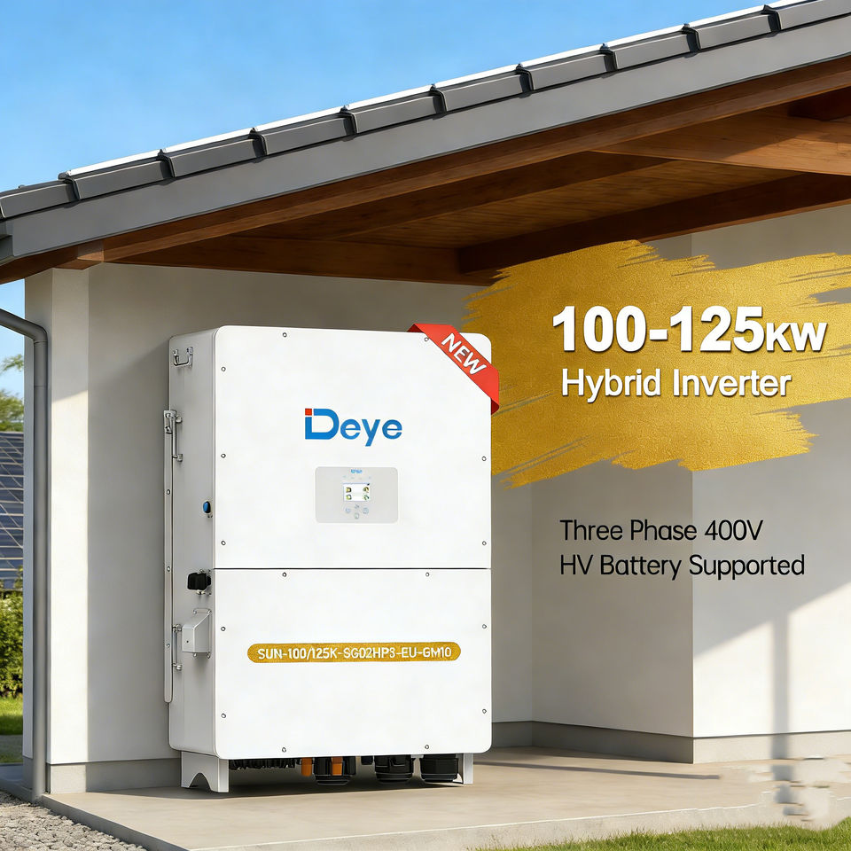 Deye 100kw 125kw Three Phase Inverter Hybrid Solar System Grid Inverter ...