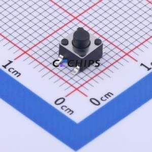 KH-4.5X4.5X4.3H-STM Tactile Switch SMD-4P,4.5x4.5mm Switch Single Pole Single Throw Round Button Vertical Mount 4.5mm - Product Image 1