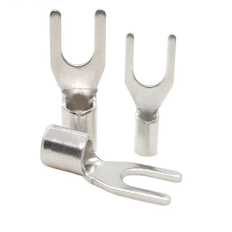 Electric Heating Copper Tin Plating SNB U Type Non-insulated Spade Terminals Connectors