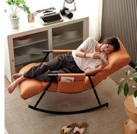 Fauteuil à Bascule en Rotin PE de Haute Qualité pour Chambre, Salon et Extérieur, Confortable et Relaxant