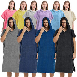 Serviette <span class=keywords><strong>de</strong></span> <span class=keywords><strong>bain</strong></span> à capuche en microfibre <span class=keywords><strong>Cape</strong></span> à séchage rapide pour hommes et femmes pour le <span class=keywords><strong>surf</strong></span> à la plage et le changement en coton - Product Image 1