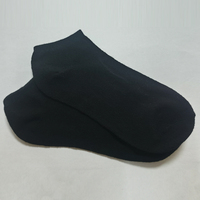 Excellente vente en gros respirant hiver tricoté mince décontracté solide femmes cheville chaussettes couleur noire