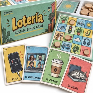 Juego <span class=keywords><strong>de</strong></span> Cartas Educativo Personalizado Tipo Lotería (Bingo Mexicano) para 2-6 Jugadores, Barrio <span class=keywords><strong>De</strong></span> Hoy, Componentes Reciclables y Reutilizables - Product Image 2