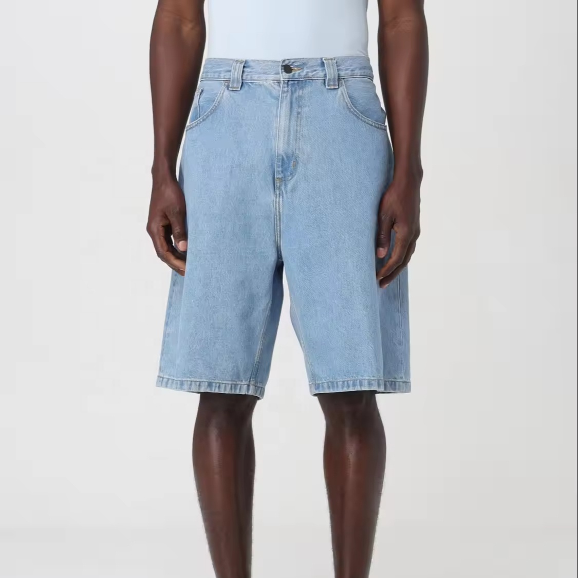 【JEMUT】23SS★ Kurz Carpenter Denim Half Pants Aeedenim Custom Men Streetwear Carpenter Shorts Fashion