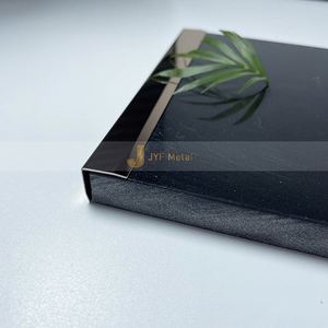 EX402 <b>Mirror</b> Hairline Stainless Steel L Shape Trim for Interior Decoration Hotel Lobby <b>Tile</b> Wall Design - Product Image 2