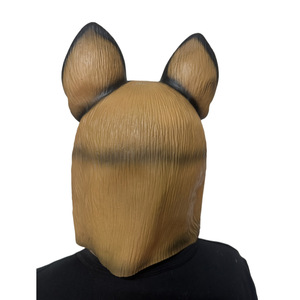 Masque en latex de chien berger allemand pour Halloween, écologique, couvrant tout le visage, pour adulte, taille L, impression numérique, masques de fête - Product Image 4