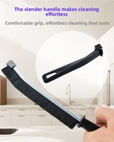Brosse industrielle à long manche, poils en nylon durs, pour nettoyer les zones difficiles d'accès, les interstices de salle de bain - Nettoyeur d'interstices DIY, garantie 3 ans