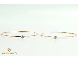 Modernos Pendientes de Aro con Diamantes de Laboratorio, Diseño Grande, Oro Sólido Hecho a Mano con Diamantes Creados en Laboratorio, Joyería Fina, Regalo para Ella - Product Image 4