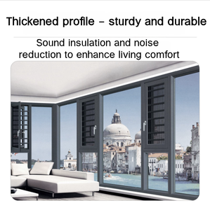Ventana de Aluminio con Aislamiento Térmico y Acústico, Doble Vidrio Templado Low-E, Personalizada de Fábrica, para Villas y <span class=keywords><strong>Apartamentos</strong></span> - Product Image 2