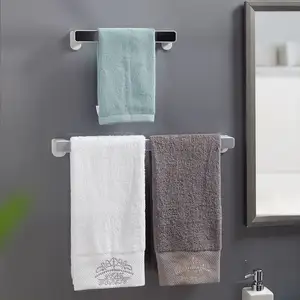 浴室毛巾收纳架卫生间无穿孔收纳架壁挂式浴室挂钩