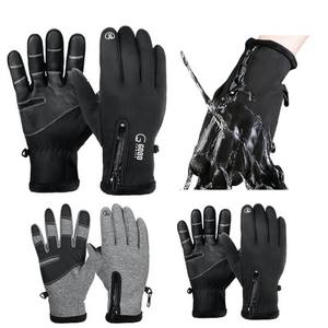 Vente en gros Gants de cyclisme Hiver Fermeture éclair Coupe-vent Gants de ski imperméables et chauds - Product Image 5
