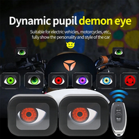 Nouvelle lampe LED Devil Eye étanche pour extérieur avec contrôle par application, 12-36V, multi-modes, pour rétroviseur de vélos électriques et motos