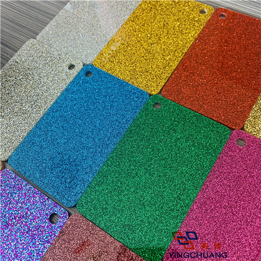 Yingchuang 1220 X 2440 mm Acrylic Patterned Marble Glitter Wood Grain Acrylic Sheet for Interior Decoration