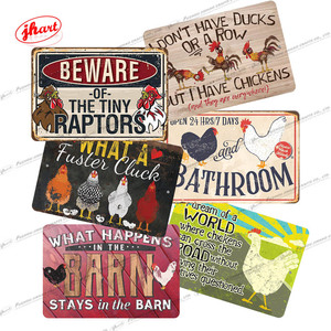 Letrero Metálico Vintage HOT CHICKS INSIDE, Decoración de Pared para Jardín, Interior y Exterior, Letrero de Lata con Gallinas Divertidas, Letrero de Pared Estilo Granja - Product Image 5