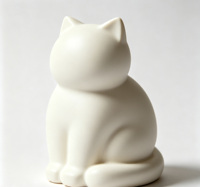 Sculpture de chat minimaliste en impression 3D de qualité supérieure pour la décoration de bureau, chambre et intérieur