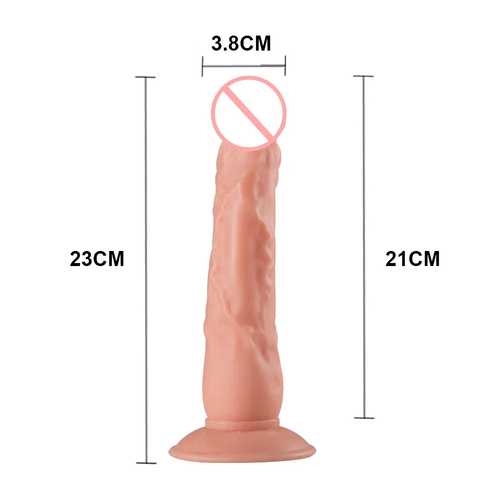 23cm huge dildo High quality female penis sex toys artificial rubber penis dildo for women