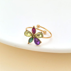 <span class=keywords><strong>Anello</strong></span> in Acciaio Inossidabile Stile Coreano con Zirconi a Goccia, Cuore, Ovale e Fiore per Donna, Gioielli di Lusso alla Moda - Product Image 3