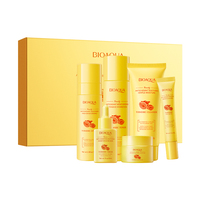 BIOAQUA Curcuma Vitamine C Antioxydant Raffermissant – Kit de Soins Hydratant et Éclaircissant 6 Pièces pour Peaux Sèches – Soin Quotidien Formule Douce