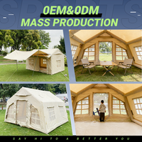 Tente de camping gonflable extérieure imperméable de 12 mètres carrés avec tissu Oxford, personnalisable