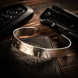 22 Day Push-Up Black Plated Stainless Steel <strong>Memorial</strong> <strong>Bracelet</strong> Fashionable Day <strong>Bracelet</strong> with Engraving - Product Image 2