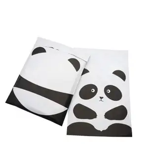 Индивидуальная клейкая бумага и пленка экспресс-доставка, полиэтиленовые пакеты для рассылки, оптовая продажа, биоразлагаемые полиэтиленовые пакеты для рассылки панды