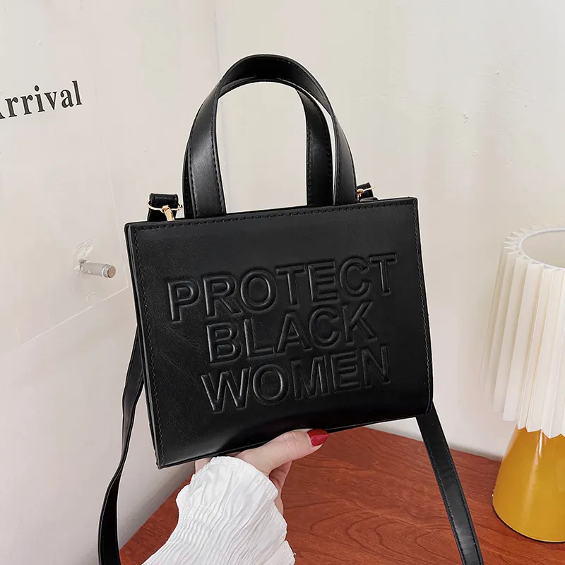 Custom 2022 hot sale fashion designer purses and handbags ladies hand bags vegan leather tote bag protect black women bag
