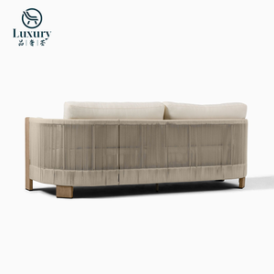 Moderne Luxe Tuinbanken Buiten Teak Houten Sofa Meubels Voor Hotels Villa Binnenplaatsen - Product Image 4