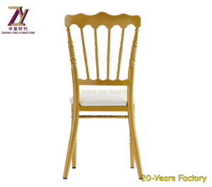 Chaises de mariage Napoléon en métal empilables pour les fêtes en plein air Conception de banquet pour les hôtels pour les repas et les événements Hall - Product Image 3