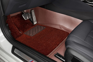 Tapis de voiture de luxe dorés en fibre de carbone, tapis de sol 3D pour voiture - Product Image 5