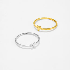 Anillo de Promesa de Corazón de Plata de Ley 925 Clásico de FUAMAY, Anillo de Corazón con Piedra Única S925 para Boda, Fiesta, Aniversario - Product Image 4