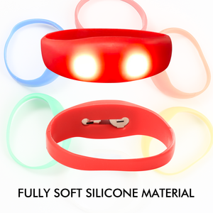 Bracelets lumineux personnalisés avec logo, bracelet en silicone LED activé par le son, s'illumine au rythme de la musique - Product Image 4
