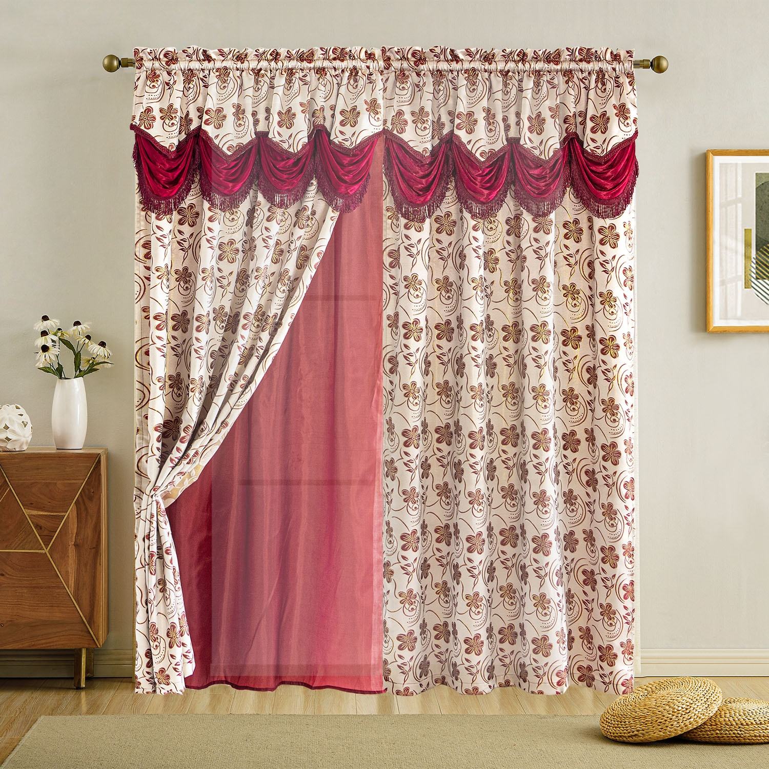M-burgundy(2 pieces)