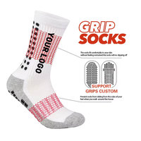 Chaussettes respirantes jacquard personnalisées pour sport de football Chaussettes de football antidérapantes antidérapantes Chaussettes de football de créateur avec logo personnalisé