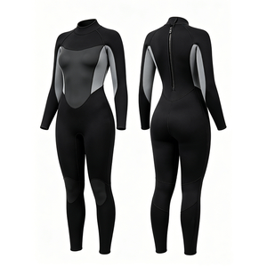 OEM ODM Women Plus Size Full Wetsuit 3mm Neoprene Eco-Friendly Breathable Back Zip Flatlock Stitch Diving Suit